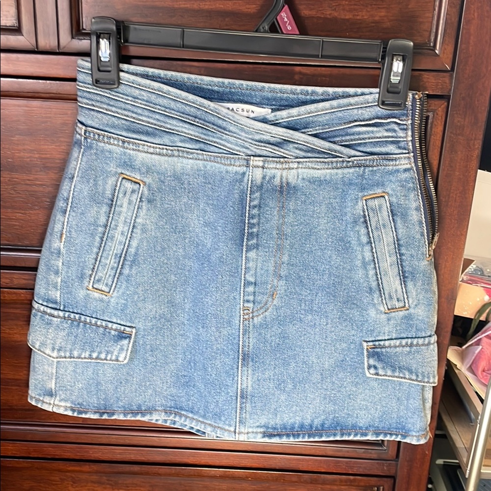 PacSun Blue Denim Mini Skirt